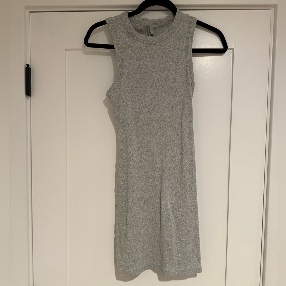 SKIMS Gray Sleeveless Mini Dress